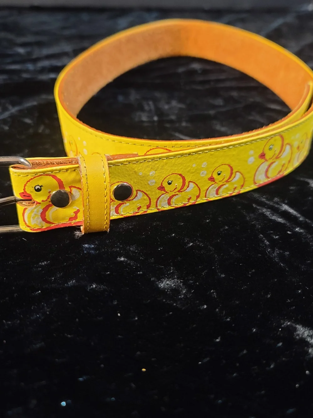 Kids Yellow Rubber Duck Print Belt